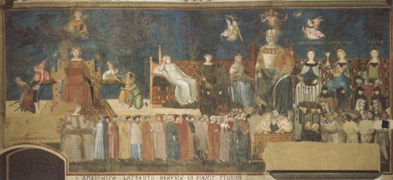 Ambrogio Lorenzetti Allegory of Good and Bad Government Germany oil painting art